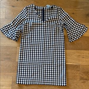 Draper James Blue Gingham Bell Sleeve Dress - 4